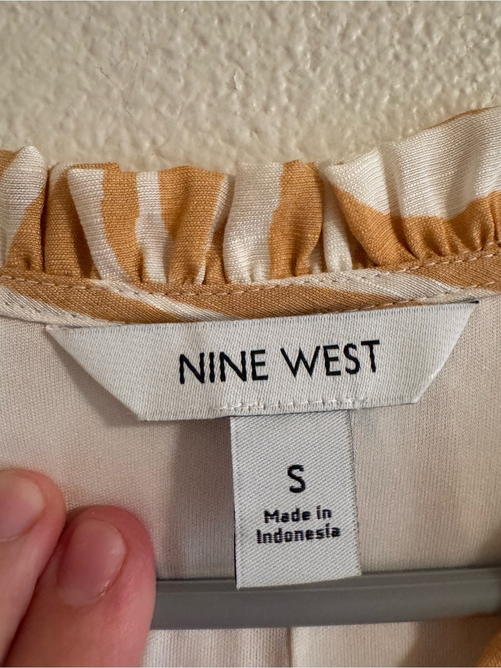 Nine West Cream & Tan Sleeveless Printed Maxi Dress - Picture 2 of 3